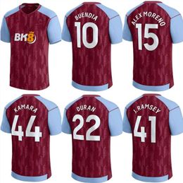 2023 2024 Aston villaES voetbalshirts thuis KAMARA WATKINS BUENDIA 23 24 Aston villaES kindervoetbal McGINN EL GHAZI DOUGLAS LUIZ MINGS KONSA CASH voetbalshirt