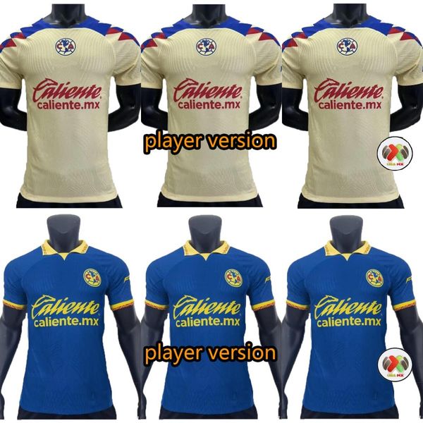 Version joueur Maillots de football Club America CA Liga mexicaine MX 23 24 Gardien de but FIDALGO HENRY Camisas de Futebol kit homme D.VALDES Maillots de football