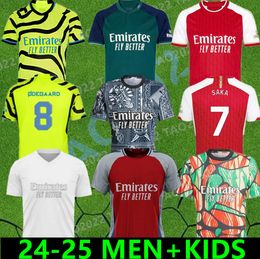 23 24 25 G.Jesus Jerseys de fútbol Rice Smith Rowe Saka Fans Jugador J.Timber Martinelli Russo 2023 2024 Camisa de fútbol Hombres Odegaard Sambi Fabio Vieira Saliba Havertz