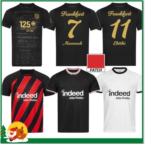 2023 2024 Eintracht Frankfurts Soccer Jerseys Spécial 125e anniversaire 23 24 DFB Final Home Away Troisième Noir LARSSON MARMOUSH MARIO GOTZE Maillot de football