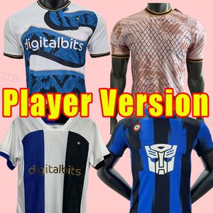 Versión del jugador Inter Lukaku Soccer Jerseys 23 24 Barella Vidal Lautaro Eriksen Alexis Dzeko Correa Uniforms Football Shirts 2023 2024 Milan Men Training Ninja