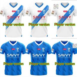 Versión del jugador Maillot al-Hilal SFC Soccer Jerseys Ighalo Ruben Pereira 2023 2024 Sergej Neves Koulibaly Football Shirt Away Survetement