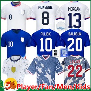 2023 2024 Verenigde Staten PULISIC Voetbalshirts McKENNIE REYNA McKENNIE WEAH SWANSON USAs MORGAN RAPINOE 1994 Heren vrouw kinderkit Voetbalshirt