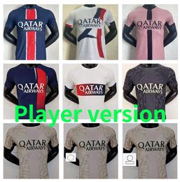 Spelerversie 23 24 25 25 MBAPPE Soccer Jerseys 2024 2025 Paris Zaïre-Emy Barcola Hakimi O.Dembele Kolo Muani G.Ramos Asensio Lee Kang in Maillots de voetbalhemd