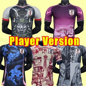 Versión del jugador Copa Mundial 2023 Jerseys Japan Soccer 23 24 Tsubasa Atom Japonés 2024 Camisa de fútbol Honda Kagawa Okazaki Camas