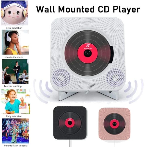 Lecteur CD mural lecteur Prise en charge de Bluetooth USB Disk FM Radio TF Carte CD Portable CD Music Player avec télécommande Conférencier intégré