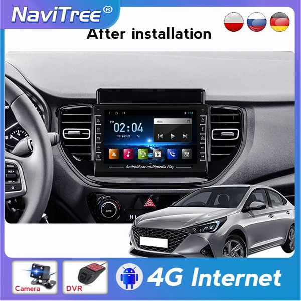 Reproductor Con WiFi IPS Sistema Android Para Solaris Accent 2 II 2023 - Multimedia Estéreo Coche DVD Navegación GPS Radio