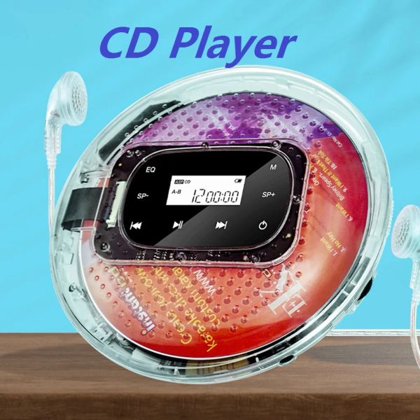 Lecteur YRQ90 Portable Mini CD Player RECHARGable Digital Affichage CD CD Music Player Carte TF 5 EQ EFFECTS SONS 1000mAH Batterie