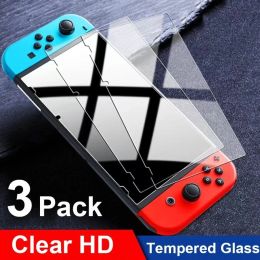 Spelers 1/2/3PCS beschermend glas voor Nintend Switch Tempered Glass Screen Protector voor Nintendos Switch OLED Lite NS Accessoires Film