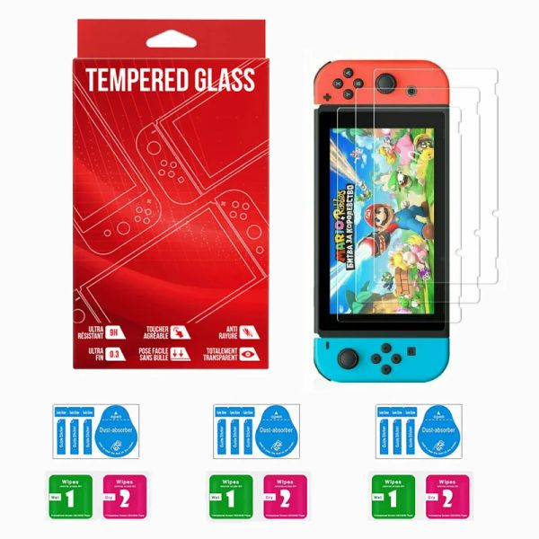 Joueurs 1Pack Verre de protection pour Nintend Switch Temperred Glass Screen Film Protector pour Nintendos Switch NS Glass Accessoires