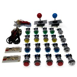 Joueurs 2 joueurs Arcade Machine Diy Kit arcade Diy Save Game Arcade Zero Delay Encoder Kit LED Arcade Button illuminé Arcade Joystick