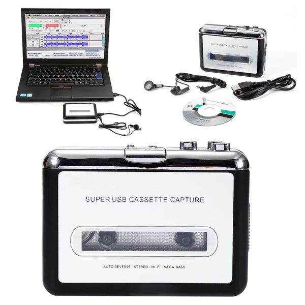 Players 2021 Player Portable Cassette Player USB Walkman Cassette Tape Music Audio To MP3 Converter Player Enregistrer le fichier MP3 sur PC ordinateur portable