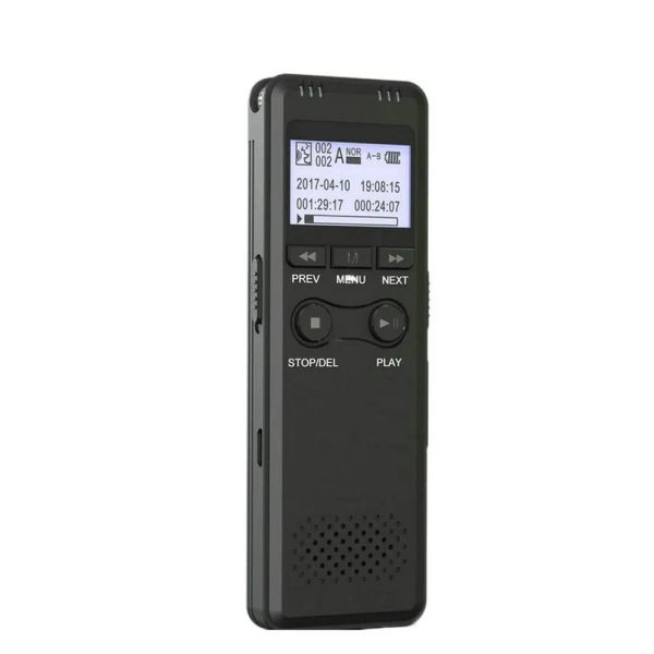 Players 32 Go 64 Go 128 Go Voice Activé Activé Digital Enregistreur PAC PCM Enregistrement Dual Mic Denoise Hifi mp3 Dictaphone V30