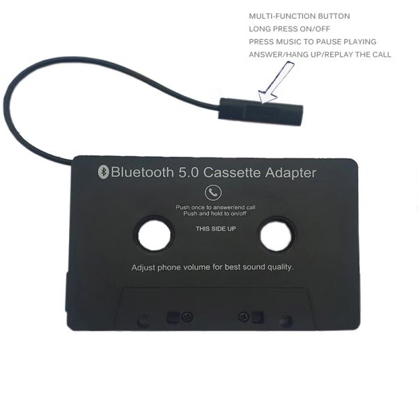 Players 5.0 Cassette Bluetooth Universal Car Car Mp3 / SBC Tape Audio Cassette avec audio stéréo pour lecteur de musique stéréo Adaptateur