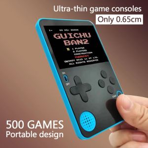 Joueurs 500 en 1 nouveaux jeux de type carte ultra-mince Console de jeu Portable rétro écran Portable Machine à cartes couleur pour enfants