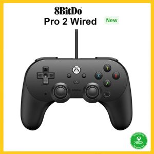 Spelers 8bitdo Pro 2 Wired Controller Joystick Gamepad voor Xbox -serie X / Xbox -serie S / Xbox One Windows -game -accessoires