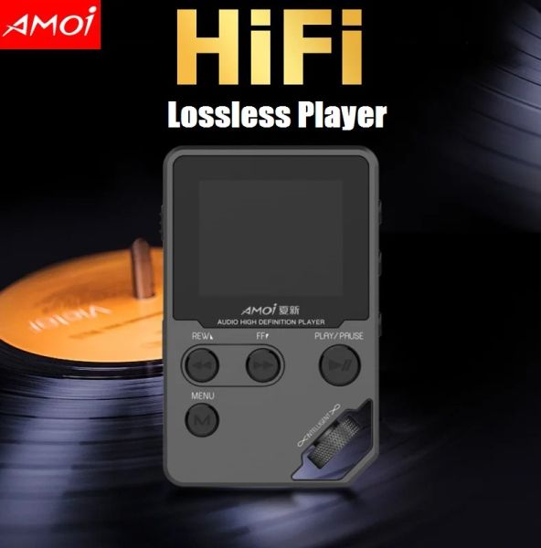 Joueurs Amoi C10 Hifi Mp3 Lecteur de musique 1,8 pouces HD Mini Sports Track Wheel Walkman avec DAC DSD FM Radio Ebook Enregistreur vidéo