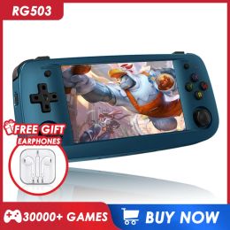 Spelers Anbernic RG503 Retro Handheld Video Game Console 4,95 INCH OLED-scherm Linux Systeem Draagbare Game Console Ondersteuning Online Battle