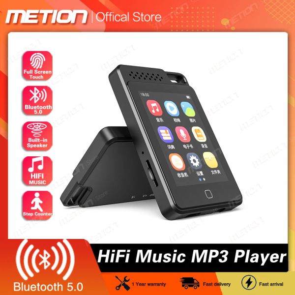 Reproductores Bluetooth 5.0 Hifi Music MP3 Player Builtin Touch Screen MP4 Video Player Multifunción Portable Walkman Metal Materia