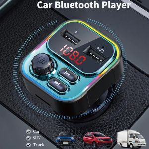 Reproductores Reproductor de MP3 para automóvil Bluetooth 5.0 Transmisor FM Micrófono incorporado Kit de manos libres para automóvil 22.5W Cargador rápido USB dual Accesorios para automóvil