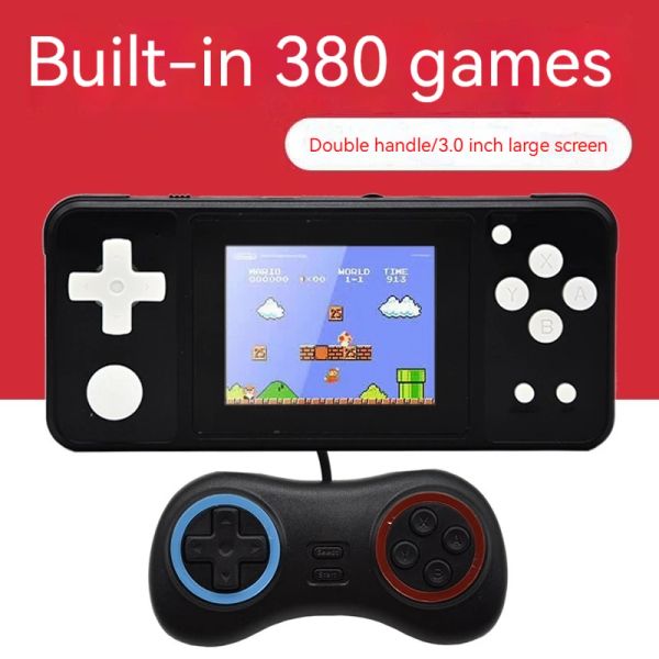 Joueurs Classic Handheld Game Machine Nostalgic 3.0nch Big Screen 380 Arcade Game Double Game Machine Gift Wholesale