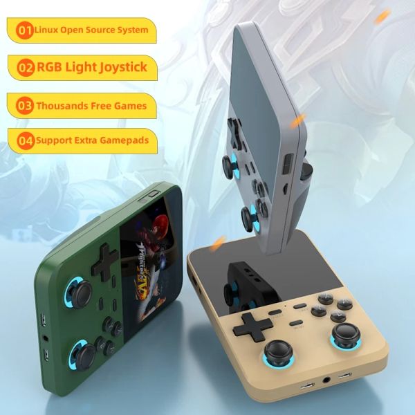 Players D007 Android Open Source Game Console 3,5 pouces Screen IPS RK3266 CPU Mini Player Handheld Game 64 Go avec 10000 jeux gratuits