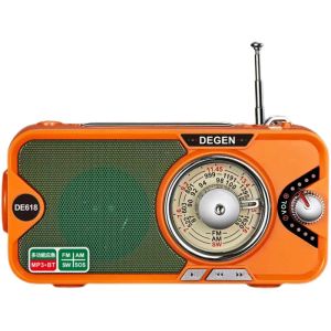 Jugadores Degen/Dejin DE618 Retro MP3 Bluetooth Iluminación Tarjeta de generación de potencia de arandela U Radio de banda completa