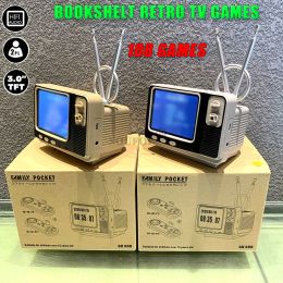 Joueurs Livraison directe rétro TV joueurs de console de jeu vidéo de poche avec 2 contrôleurs sans fil intégrés 108 jeux classiques pour NES AV Out