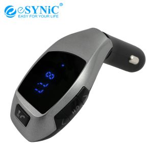 Joueurs Esynique Bluetooth Compatible Handsfree Speakerphone Car FM Transmetteur sans fil USB SD MP3 lecteur avec micro