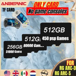 Joueurs pour Anbernic RGARCD RGARCS Console de jeu Handheld Console Carte SD Carte TF TF Card 80000 Jeux 512G 256G 128G 64G Micro SD PSP Games