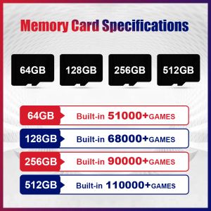 Spelersspel/TF -kaart 70+emulators met 110 000+retro -games voor PSP/PS1/NDS/N64/DC/SS/MAME gebruikt voor Game Console/TV Box Hyper Base R1/C1
