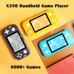 Joueurs Lecteur de jeu portable X350 Console de jeu vidéo Mini console rétro avec plus de 6000 jeux Écran IPS de 3,5 pouces pour émulateurs GBA/MD/FC 10