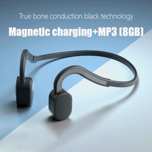 Reproductores HT2 Auriculares inalámbricos de conducción ósea para deporte Correr Reproductor de MP3 Tarjeta incorporada de 8 GB Auriculares Bluetooth Auriculares impermeables