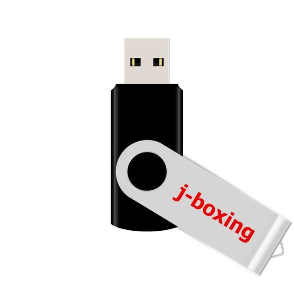 Players Jboxing 128 Go USB 2.0 Flash Haut-capacité Drive USB Metal Rotation Memory Drive Storage pour haut-parleur GPS / MP3 / MP4 Black