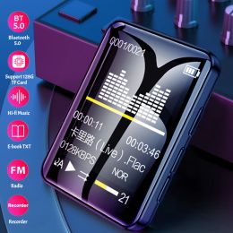 Joueurs Mini Bluetooth Lecteur MP3 Portable FM Radio HiFi Lecteur de musique Haut-parleur intégré avec réveil Ebook Support vidéo Carte TF