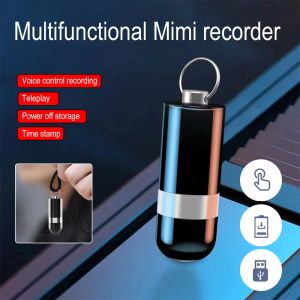 Players Mini Digital Keychain Voice Recorder HD Enregistrement du stylo Réduction du bruit Mp3 Music Player VoiceActivated Recorder 8G 16G