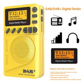 Reproductores Mini Pocket Dab Digital Radio FM Receptor Rds Reproductor de MP3 portátil con pantalla LCD Soporte Tarjeta TF Juego de tiempo para dormir