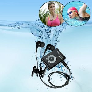 Plateaux Mini Spareproofproof Swimming Mp3 Player Sports Running Horse Riding Mp3 Sereo Walkman Music MP3 Player avec FM Radio Hifi Clip