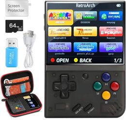 Joueurs Miyoo Mini Plus Console de jeu portable rétro 64G TF Card 10000 jeux 3,5 pouces Console de jeu open source rechargeable portable