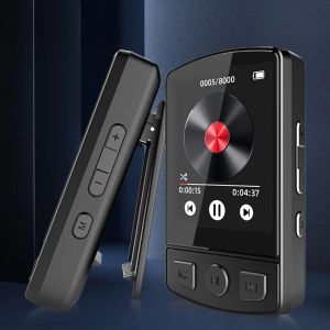 Les lecteurs mp3 lecteur portable lecteur de musique Hifi HiFi Sound Bluetoothcompatible 5.2 Musique MP3 Player Bouton 1,8 pouce Écran avec FM Radio Ebook
