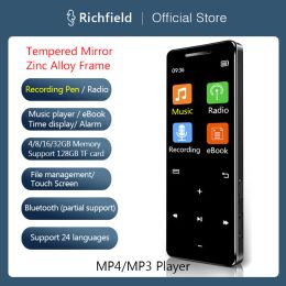 Spelers MP4 MP3-speler Bluetooth Video Muziekspeler Walkman Touchscreen Reproductor Opnamepen Radio Ebook Alarm Voor kinderen Mannen Vrouwen