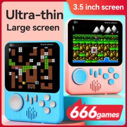 Spelers Nieuwe 3.5Inch Scherm Mini Slanke 0.39inch Handheld Game Console 666 Ingebouwde Games Retro Gaming Console Speelbaar op het Vliegtuig