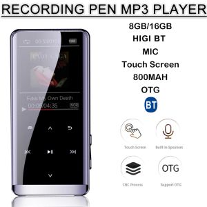 Spelers NIEUW Bluetooth Mp3-speler Hifi Metaal Draagbare muziek Walkman Volledig touchscreen met recorder EBook FM-radio Stem Ingebouwde luidspreker