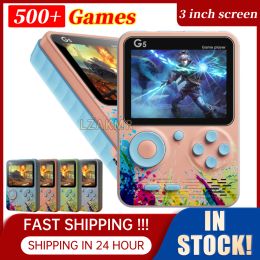 Joueurs New G5 Portable Retro Video Games Machine Macaron Couleur correspondant à Double GamePad LCD Écran 3.0 "Écran 500+ Modes pour les cadeaux pour enfants
