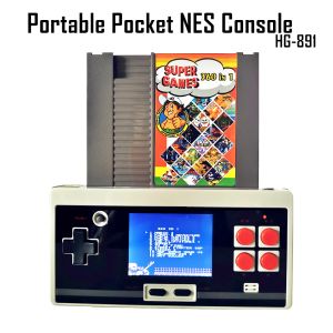 Jugadores El más nuevo HAMY Portátil de bolsillo NES Retro Forma clásica Ranura para cartucho de reproductor de juegos portátil para tarjeta original de 72 pines 2,8 pulgadas Gris