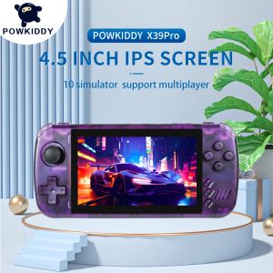 Joueurs Newpowkiddy x39 Pro 4,5 pouces IPS Screen Retro Game Console Support 4K HD OUT GAME HANDELD Joueurs d'enfants Cadeaux
