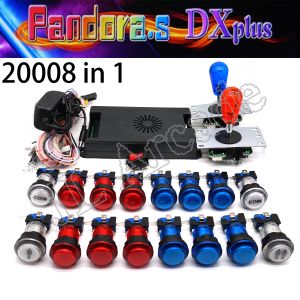 Spelers Pandora Saga Box DX Plus Arcade DIY Kit 20008 Game in 1 LED -drukknop Sanwa Joystick -voeding voor Bartop Machinekast