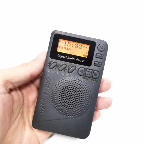 Players Pocket Mini Dab / Dab + Digital FM Radio MP3 Player avec grande taille Affichage LCD, bon haut-parleur sonore et longue durée de vie de la batterie