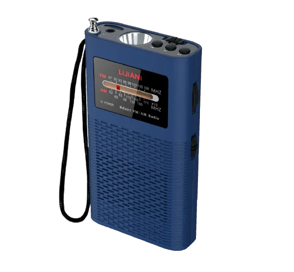 Players Portable Radio AM / FM / MP3 Player avec une batterie de 2200mAh fonctionnelle, longue antenne meilleure réception, transistor durable le plus long