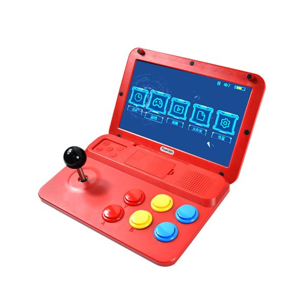 Jugadores PowKiddy A13 Consola de videojuegos de 10 pulgadas Joystick de pantalla grande Joystick HD Salida A12 9 pulgadas Mini Juego Retro Juego de Arcade